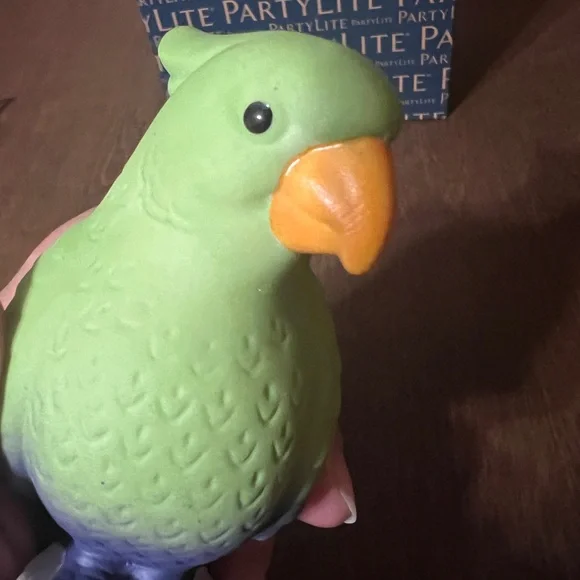 Partylite Verde Parrot Tealight Candle Holder P93014 With Original Box Bird - Picture 9 of 11